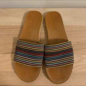 Madewell striped slides size 7.5